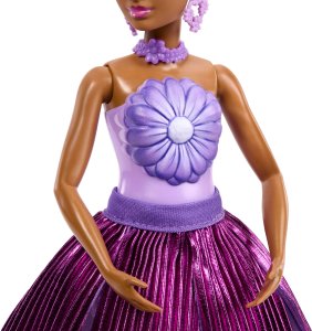 Lalka Barbie Mattel Petal Pop Kwiatowa niespodzianka Fioletowa stokrotka (JMF58) 4