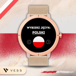 SMARTWATCH DAMSKI POŁĄCZENIA GPS MENU PL AMOLED ZŁOTY PULS SPORTOWY 2 PASKI 9