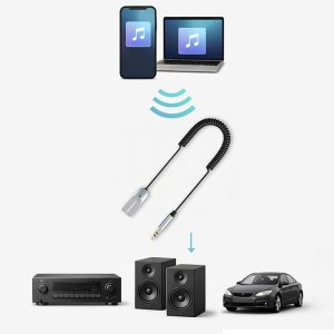 Transmiter FM Roxtone Qoltec Bezprzewodowy adapter odbiornik dźwięku Audio HiFi Home&Car| Bluetooth 6.0 | 2 x RCA | 1 x AUX 3.5mm| USB | Mikrofon 7