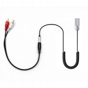 Transmiter FM Roxtone Qoltec Bezprzewodowy adapter odbiornik dźwięku Audio HiFi Home&Car| Bluetooth 6.0 | 2 x RCA | 1 x AUX 3.5mm| USB | Mikrofon 9