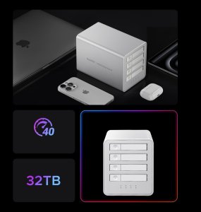 Macierz dyskowa Orico Macierz dyskowa Orico 8848U4 DAS Series 4-zatokowa M.2 NVMe SSD - biała 6
