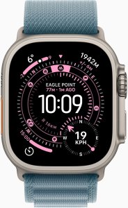 Smartwatch Apple Watch Ultra 3 GPS + Cellular 49mm Natural Titanium / Alpine Loop M Niebieski (MEWM4QR/A) 3