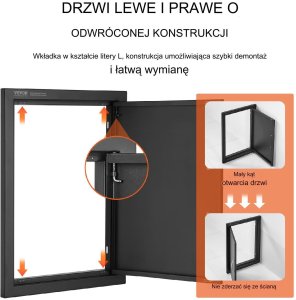Drzwi do Grilla ze Stali Nierdzewnej 57x41x4cm 4