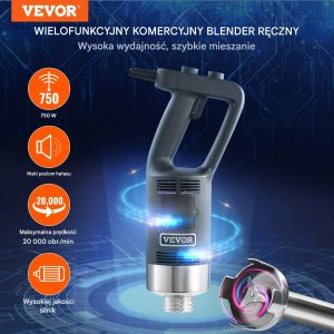 Blender Aigostar  Blender ręczny 750W stal nierdzewna regulowany do zup smoothie puree 6