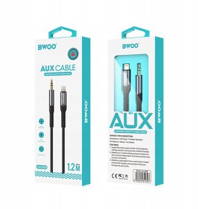 BWOO kabel AUX 3.5mm - Lightning BO-AUX068 czarny 5
