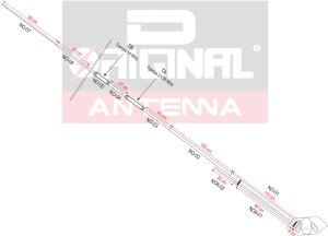 Antena D-Original KF 5 pasm 7 / 14 / 21 / 28 / 50 MHz dipol sztywny DX-ADIP-HF-5B 4