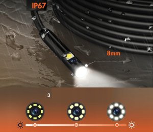 Renew Force Kamera Inspekcyjna Endoskop Przemysłowy 5m Full Hd 1080p Ips 4.3” Ip67 Led / Az-g41-d 4
