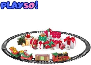 PlaySo Pociąg na choinkę Kolejka świąteczna 288cm PlaySo 699-128A 11