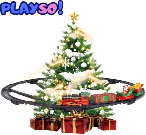 PlaySo Pociąg na choinkę Kolejka świąteczna 288cm PlaySo 699-128A 13