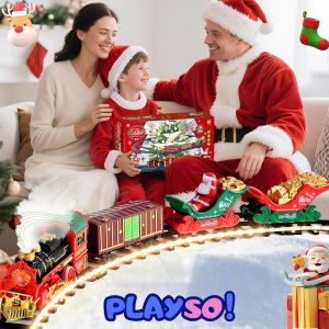 PlaySo Pociąg na choinkę Kolejka świąteczna 288cm PlaySo 699-128A 4
