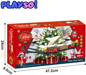 PlaySo Pociąg na choinkę Kolejka świąteczna 288cm PlaySo 699-128A 10