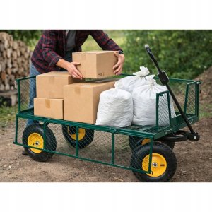 Wózek Ogrodowy Transportowy Składany Przyczepka Stalowa 200 kg 3