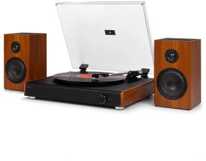 RP337W Vintage gramofon z bezprzewodowymi głośnikami BT Drewno one size 2