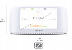 Dienmern IQAir AirVisual miernik jakości powietrza do wnętrz PM2.5 CO2 AQI monitor 2