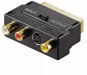 SCART to 3RCA + S-Video with ON/OFF button RF-AD-SC-3RCA+SVID-IN/OUT (4752219008235) 2