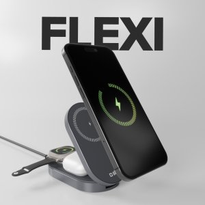 Stacja ładująca 3w1 bezprzewodowa składana do iPhone Apple Watch AirPods QI2 MFI - czarna Stacja ładująca 3w1 bezprzewodowa składana do iPhone Apple Watch AirPods QI2 MFI - czarna 7