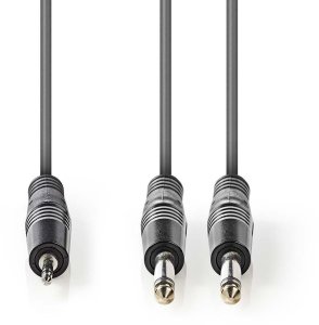 Kabel Cliff Stereo audio kabel 2x 6 35 mm wtykami - 3 5 mm wtykami 1 5 m Peleks 2