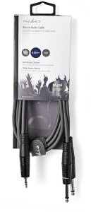 Kabel Cliff Stereo audio kabel 2x 6 35 mm wtykami - 3 5 mm wtykami 1 5 m Peleks 3
