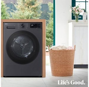 Suszarka do ubrań LG LG Dryer Machine | RHX5009TBB | Energy efficiency class B | Front loading | 9 kg | Heat pump | LED | Depth 66 cm | Wi-Fi | Matte black 3