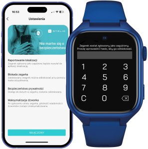 Smartwatch Active Band STELIO Smartwatch dla dzieci Junior Pro AI 4G ST-SWJ102-NB granatowy SIM, GPS, openAI, Android 15
