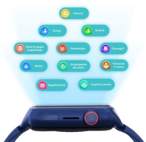 Smartwatch Active Band STELIO Smartwatch dla dzieci Junior Pro AI 4G ST-SWJ102-NB granatowy SIM, GPS, openAI, Android 5