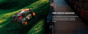 Robot koszący Worx Landroid Vision Cloud 1000m2, 4WD stereo camera, RTK, WR341E 10