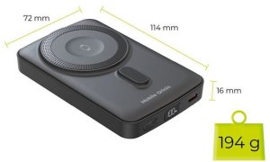 Powerbank Mobile Origin Wireless Magnetic 10000mAh Czarny 14