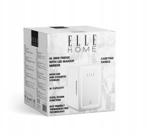 Elle Mini lodówka z lusterkiem do makijażu LED ELLE 6L biała 2