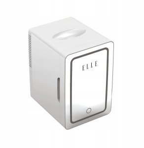 Elle Mini lodówka z lusterkiem do makijażu LED ELLE 6L biała 4
