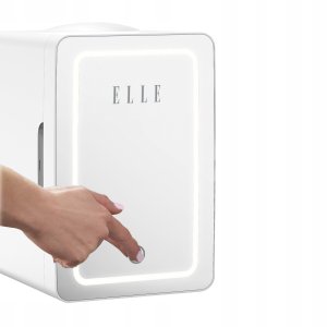 Elle Mini lodówka z lusterkiem do makijażu LED ELLE 6L biała 5