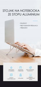 Mobilari Podstawka aluminiowa pod laptopa M111054 3
