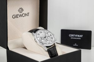 Zegarek Giewont Zegarek Męski Giewont Chronograph Sapphire Srebrny GW6260-A1 12