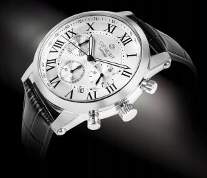 Zegarek Giewont Zegarek Męski Giewont Chronograph Sapphire Srebrny GW6260-A1 2
