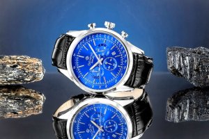 Zegarek Giewont Zegarek Męski Giewont Chronograph Sapphire Srebrno Niebieski GW7650-A3 6