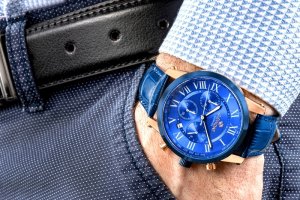 Zegarek Giewont Zegarek Męski Giewont Chronograph Sapphire Miedziano Niebieski GW6260-A5 4