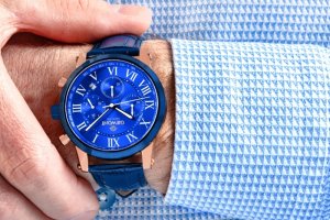Zegarek Giewont Zegarek Męski Giewont Chronograph Sapphire Miedziano Niebieski GW6260-A5 5