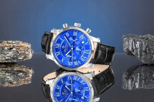 Zegarek Giewont Zegarek Męski Giewont Chronograph Sapphire Srebrno Niebieski GW6260-A4 6