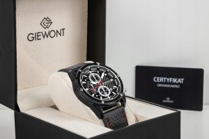 Zegarek Giewont Zegarek Męski Giewont Chronograph Sapphire Czarny GW8810-A1 8