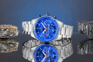 Zegarek Giewont Zegarek Męski Giewont Chronograph Sapphire Srebrno Niebieski GW9140-B3 6