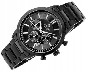 Zegarek Giewont Zegarek Męski Giewont Chronograph Sapphire Czarny GW8510-B2 3