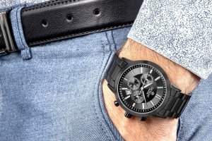 Zegarek Giewont Zegarek Męski Giewont Chronograph Sapphire Czarny GW8510-B2 4