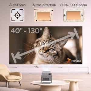 Projektor Magcubic RZUTNIK PROJEKTOR LED PRZENOŚNY 1000 ANSI 8K FULL HD 130" ANDROID 14 WIFI REAGLE 4