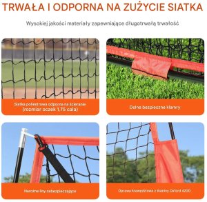 MTuning Siatka treningowa baseball 213x213 cm z ramą zestaw 3