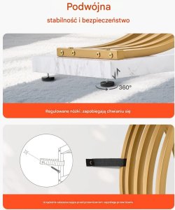 Songmics Stolik konsola wąska do przedpokoju 100cm metalowa do salonu 6