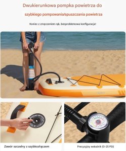 Halo-Fit Deska SUP pompowana 323x84x15cm z akcesoriami dla dorosłych 3