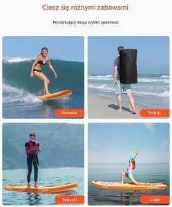 Halo-Fit Deska SUP pompowana 323x84x15cm z akcesoriami dla dorosłych 4