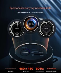 Chłodzenie wodne SilentiumPC Chłodzenie wodne CPU AIO 360mm LCD ARGB Intel AMD wydajne do PC gaming 4