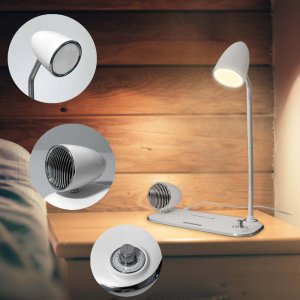 Lampka biurkowa Tellur Tellur Nostalgia Wireless Desk Charger  Bluetooth Speaker  Desk Lamp white 5949120004343 2
