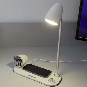 Lampka biurkowa Tellur Tellur Nostalgia Wireless Desk Charger  Bluetooth Speaker  Desk Lamp white 5949120004343 4
