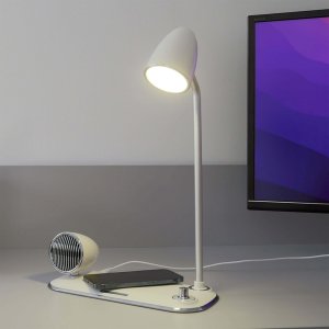 Lampka biurkowa Tellur Tellur Nostalgia Wireless Desk Charger  Bluetooth Speaker  Desk Lamp white 5949120004343 5